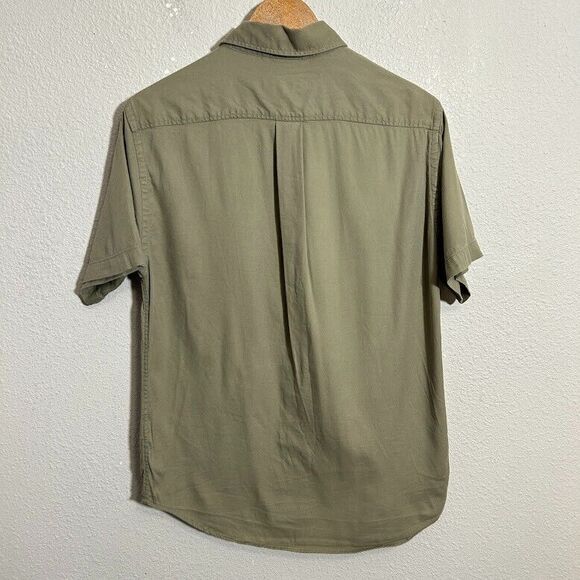 Buck Mason Shirt Mens M Button Up Draped Twill One Pocket Short Sleeve - Picture 3 of 7